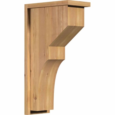 Ekena Millwork Monterey Smooth Corbel w/Backplate, Western Red Cedar, 7 1/2"W x 14"D x 26"H COR08X14X26MON01SWR
